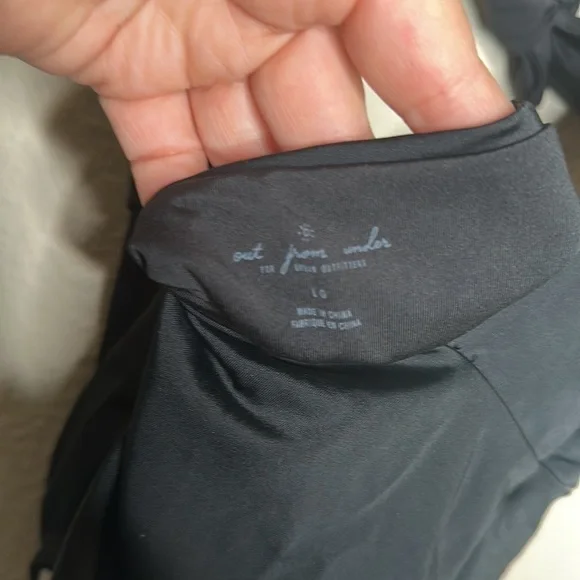 Urban Outfitters Out From Under Monica Double Tie One Piece Swimsuit Black Sz L - Picture 9 of 11